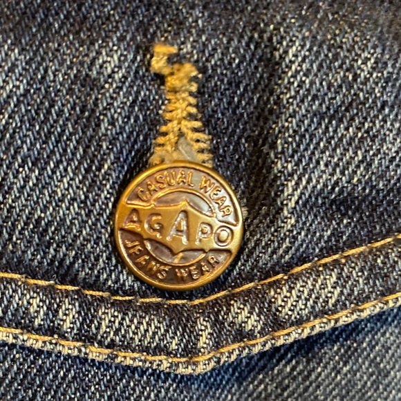 Agapo Dark Blue Denim Jacket with Gold Button - Picture 3 of 5